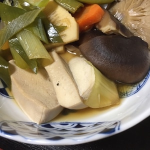 高野豆腐とどんこ椎茸の煮物